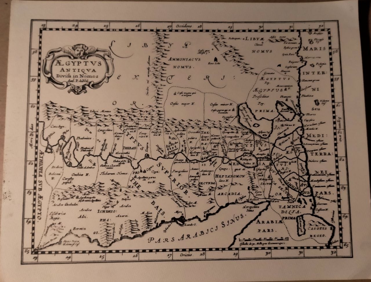 Map Of Aegyptvs Antiqva