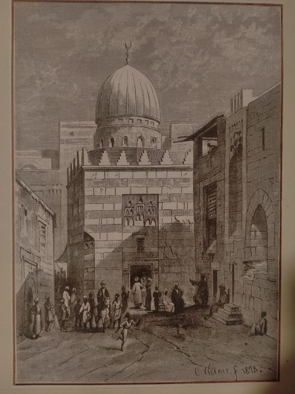 Street and mausoleum in cairo