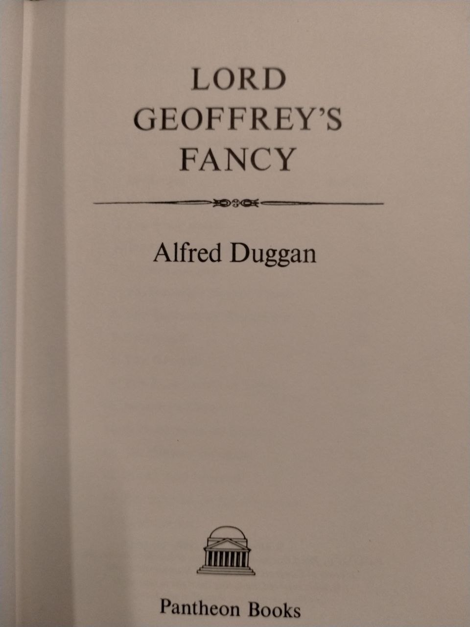 Lord Geoffrey's Fancy