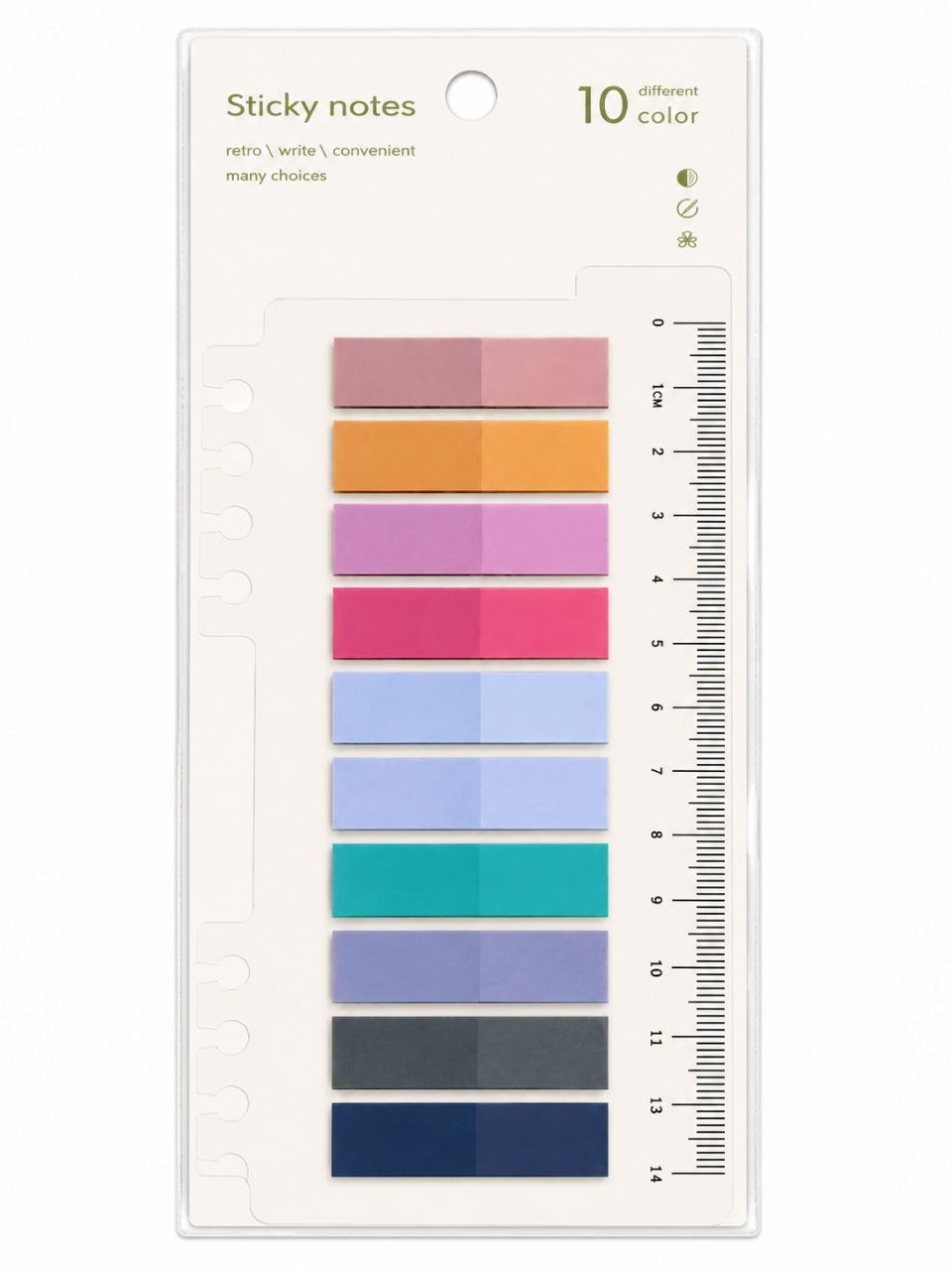Index Tabs Sticky Notes - 10 Colors
