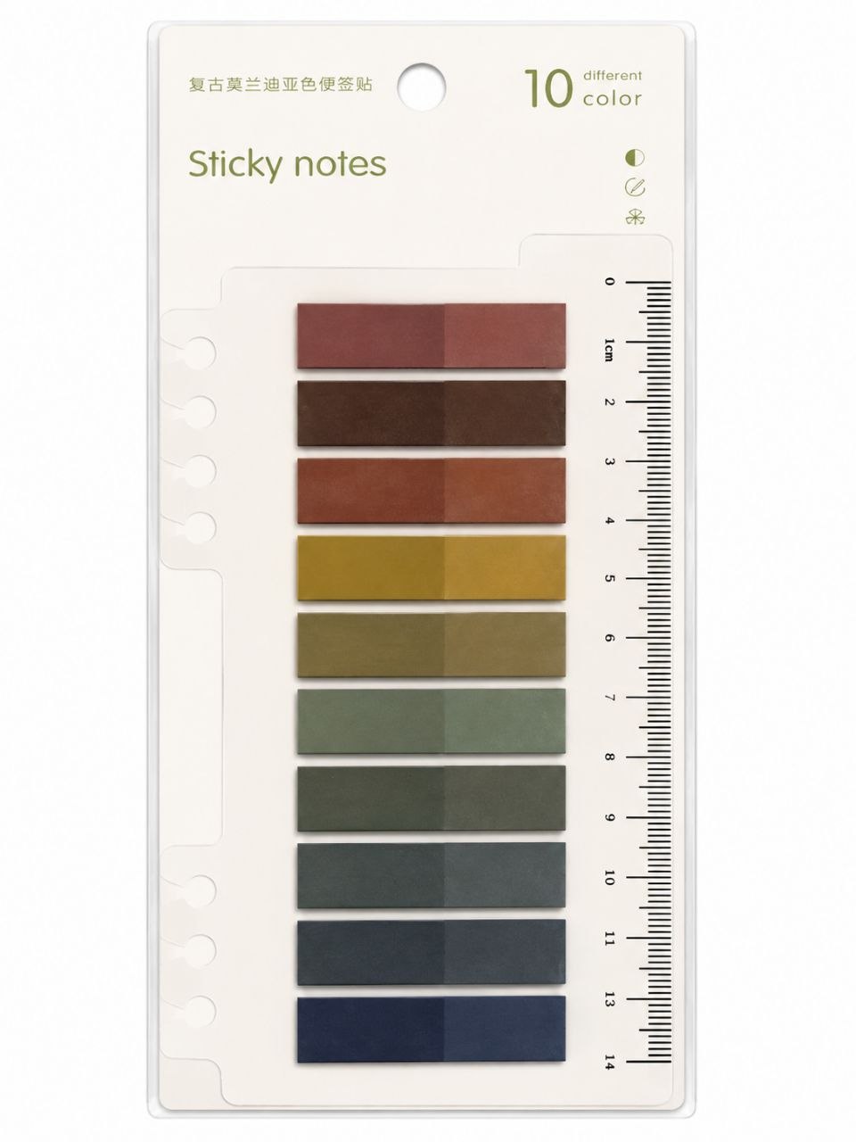 Index Tabs Sticky Notes - 10 Colors