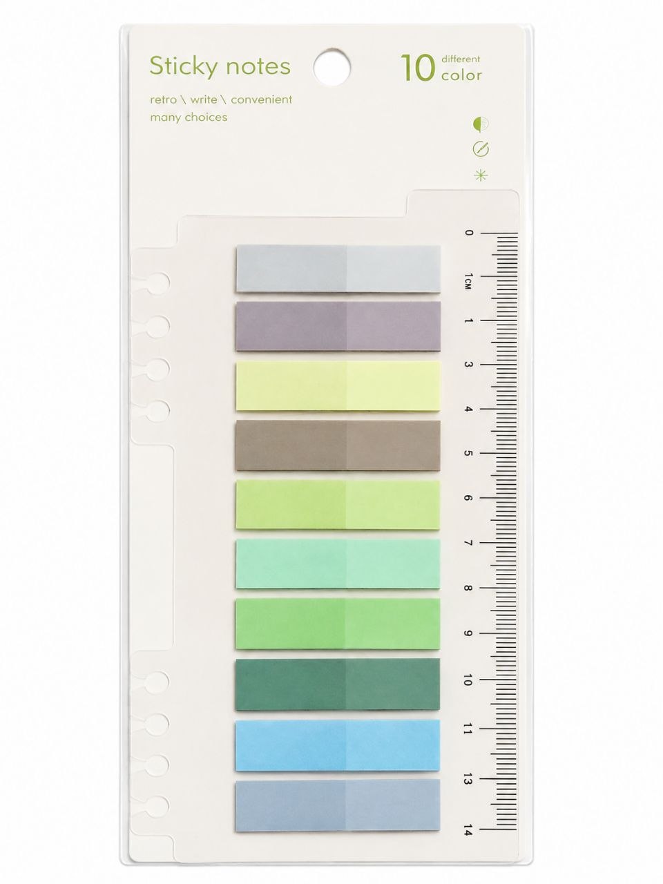 Index Tabs Sticky Notes - 10 Colors