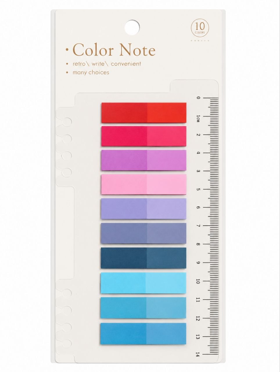 Index Tabs Sticky Notes - 10 Colors