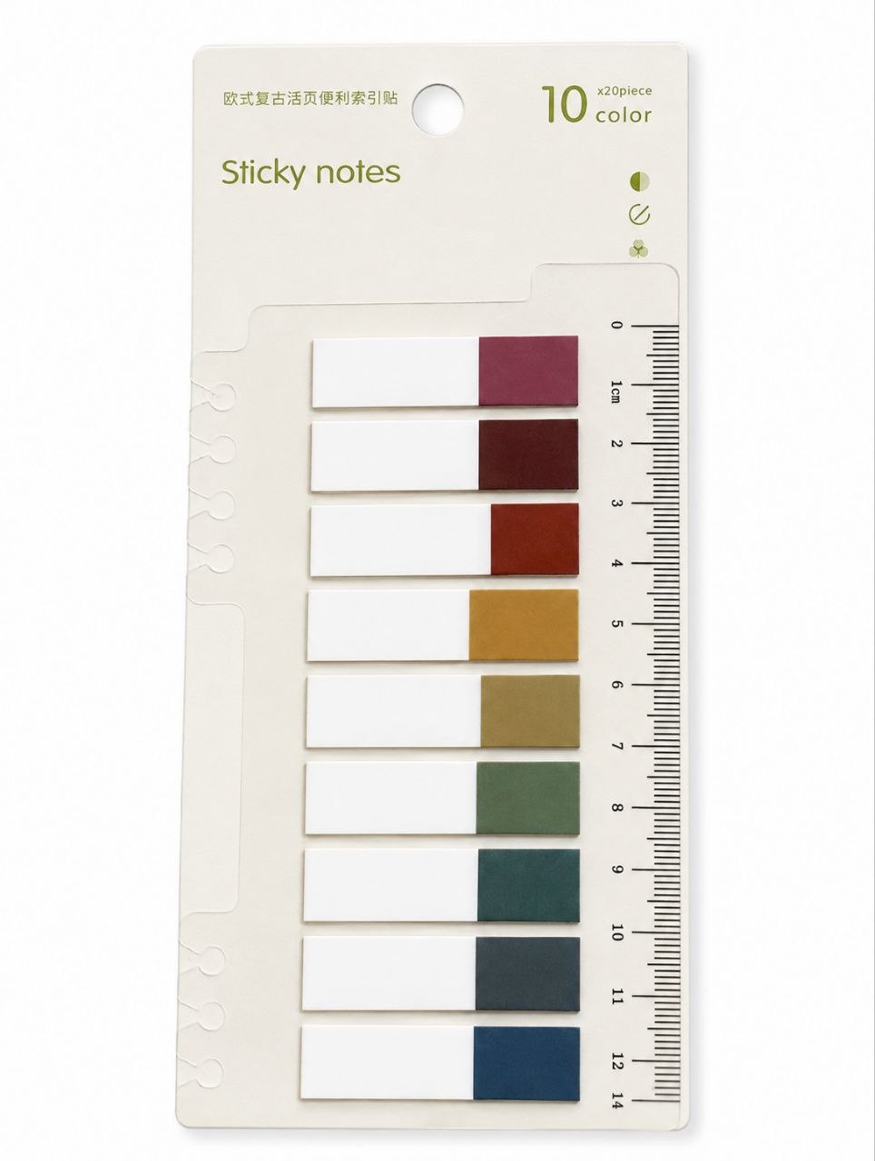 Index Tabs Sticky Notes - 10 Colors