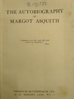The Autobiography of Margot Asquith
